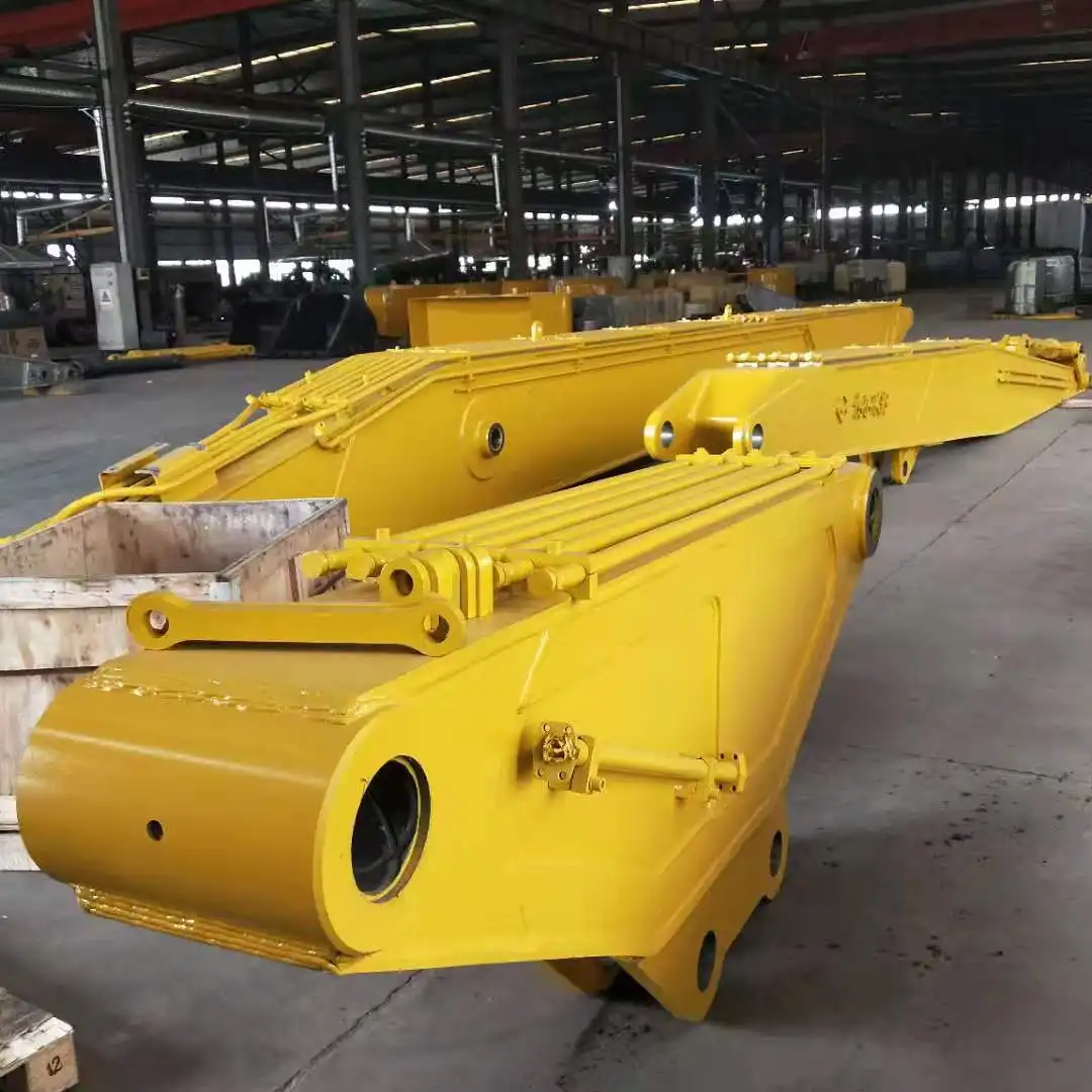 How does a three-piece boom compare to mono and two-piece booms in reach?